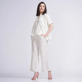 3 Piece Co-Ord Set for Women | Linen & Tencel | Cream