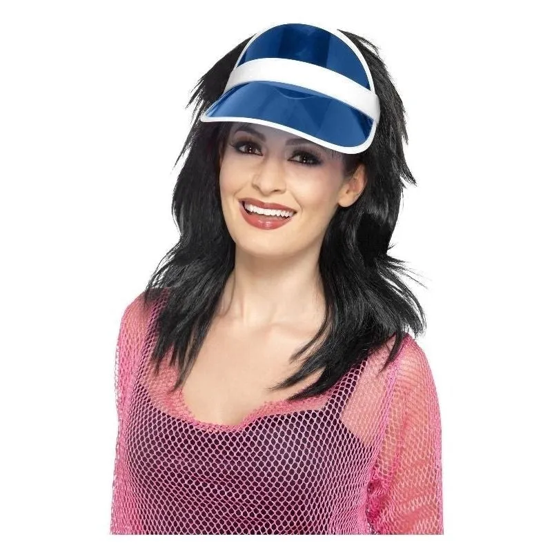 80s Sun Visor Adult Blue