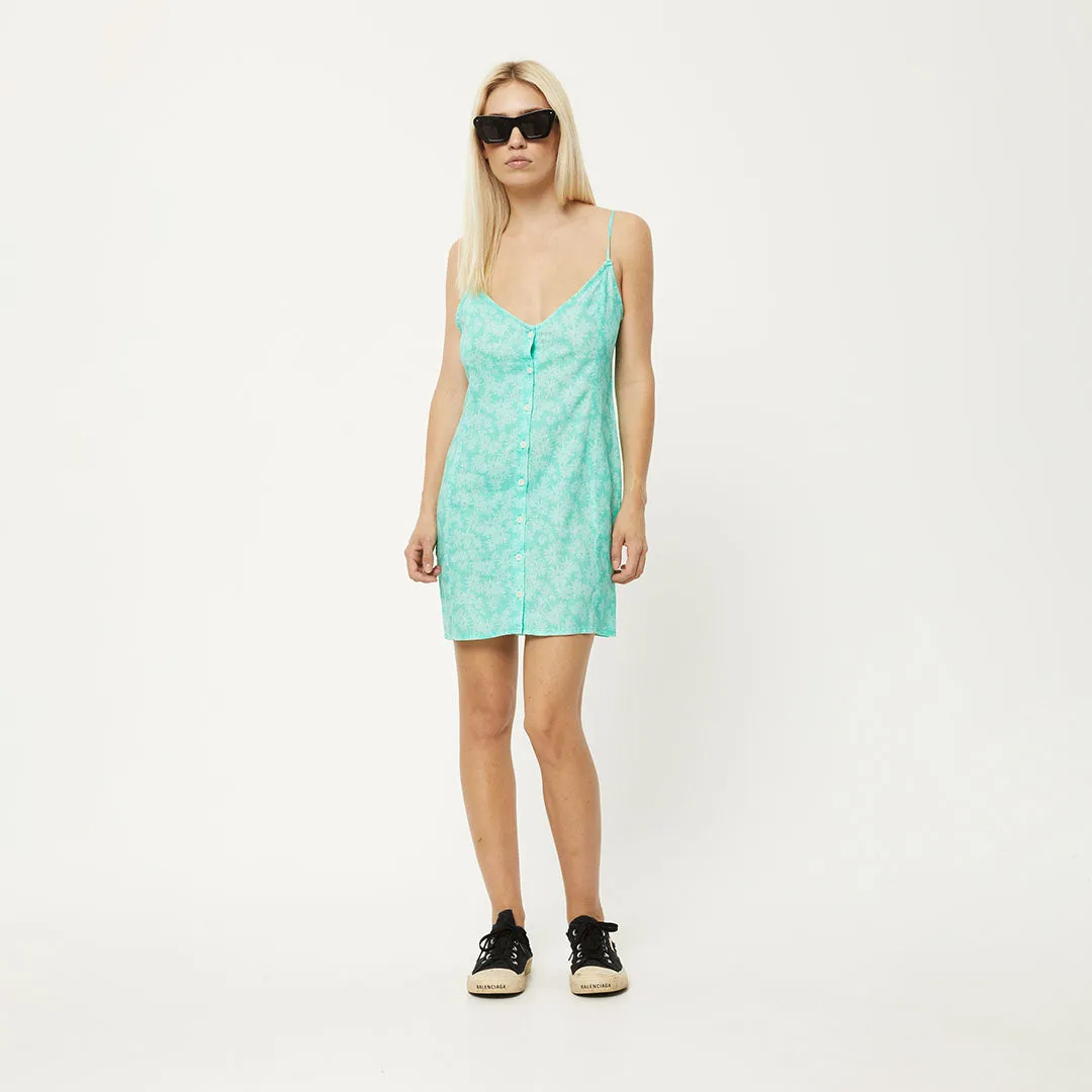 AFENDS Womens Benny - Mini Slip Dress - Jade Daisy