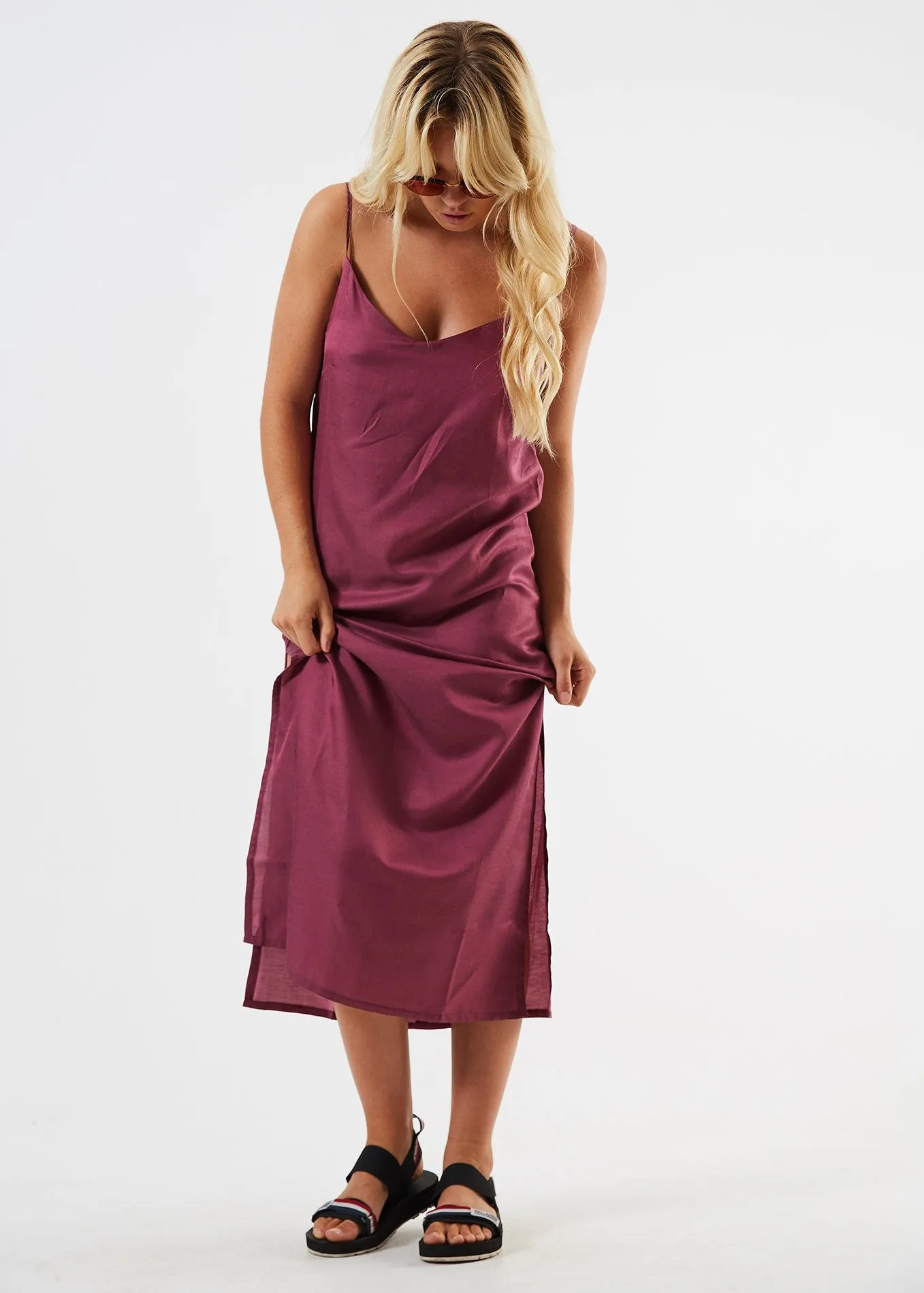 Afends Womens Dana - Silk Hemp Slip Dress