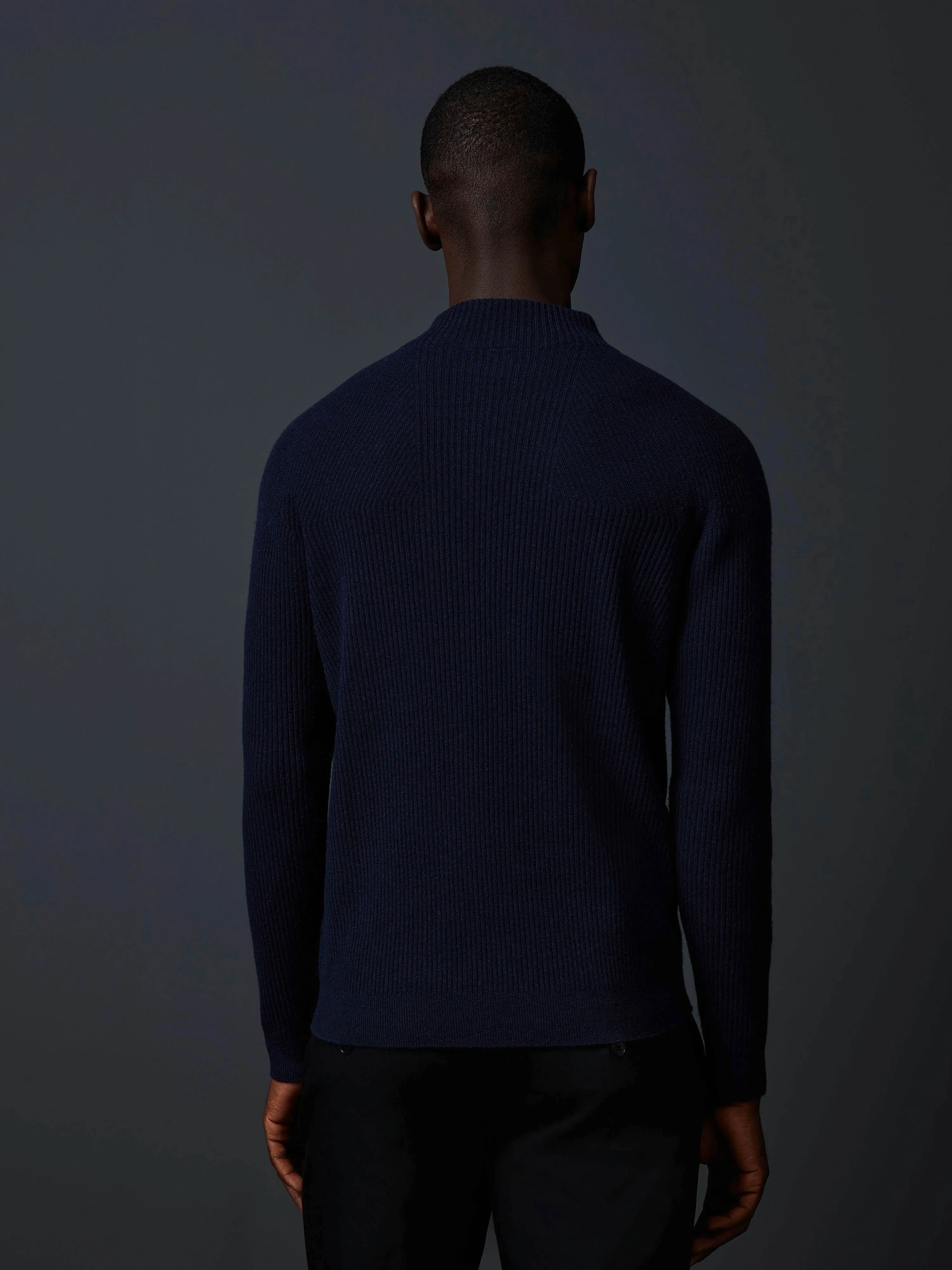 AlphaTauri Fluck Seamless 3D-Knit Cashmere-Blend Turtleneck Navy