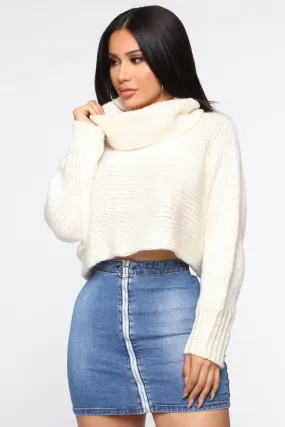 Amara Cropped Sweater - Off White