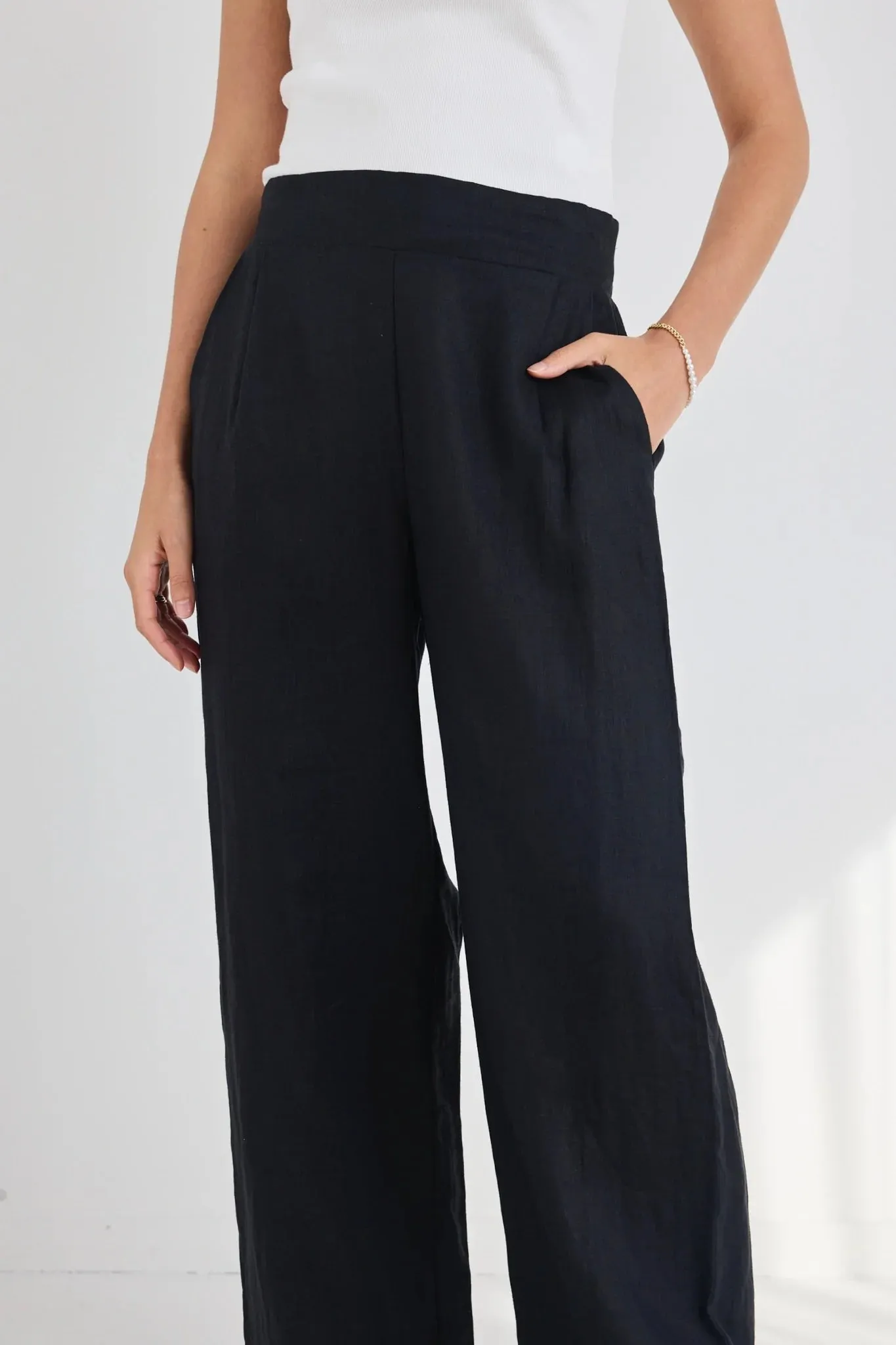 Among the Brave Guardian Black Linen Pant