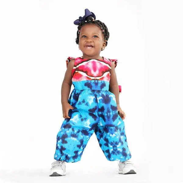 BABY GIRLS MULTICOLOUR ANKARA JUMPSUIT