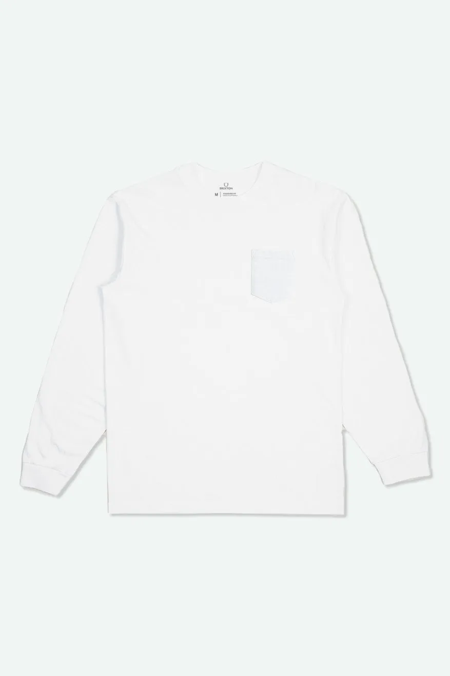 Basic L/S Pocket Tee - White