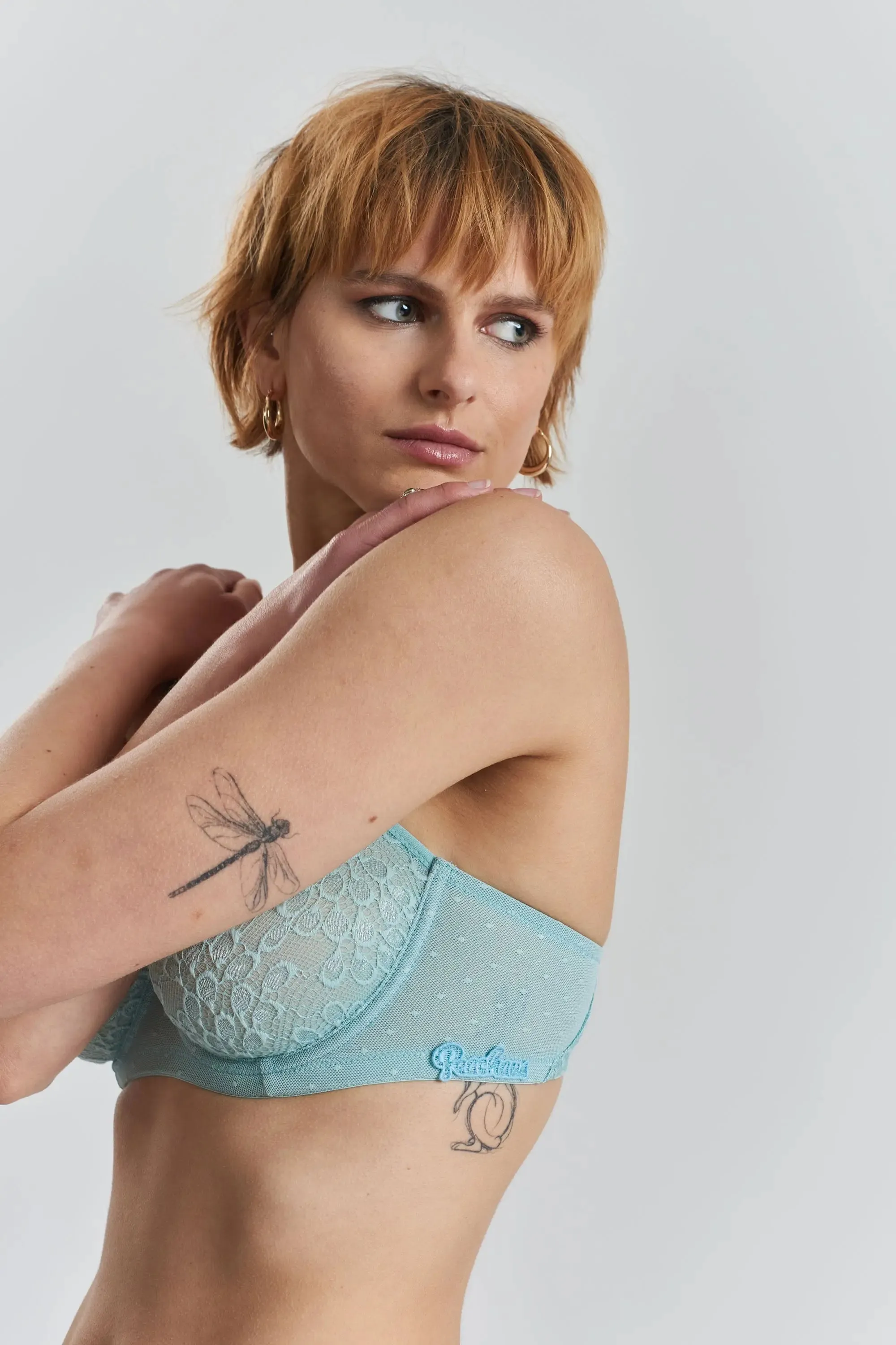 Betula Recycled-Tulle Underwired Balconette Bra - Fjordland Green