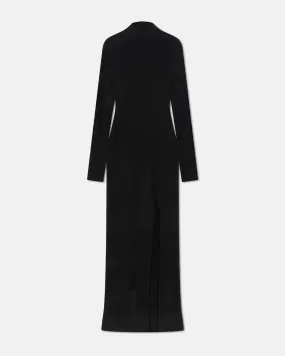 Beyla - Chenille Turtleneck Maxi Dress - Black