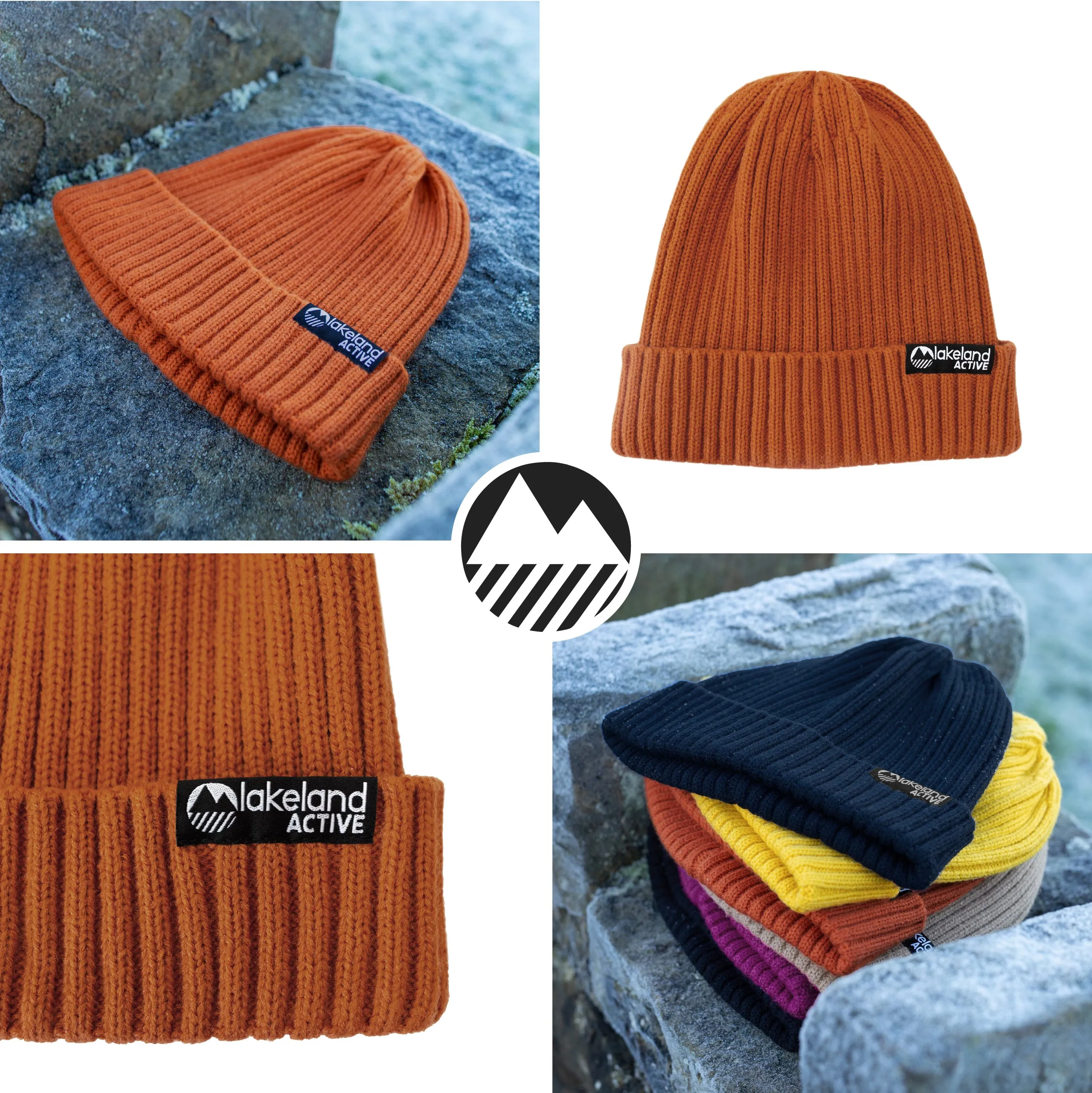 Birkett Ribbed Knit Beanie Hat - Earth Tones