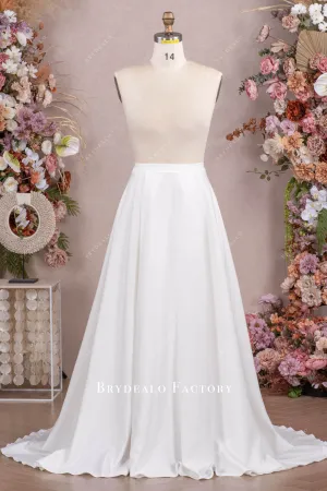 Bridal A-line Crepe Skirt Private Label Wedding Skirt