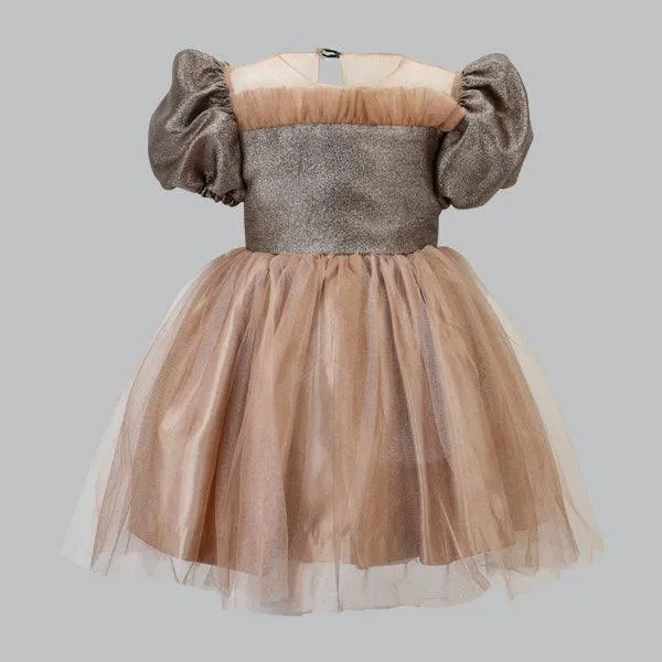 BRONZE DAMASK BALL DRESS