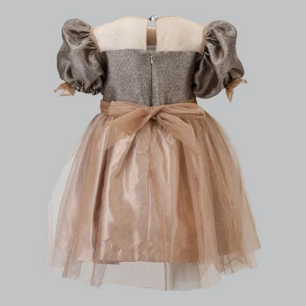 BRONZE DAMASK BALL DRESS