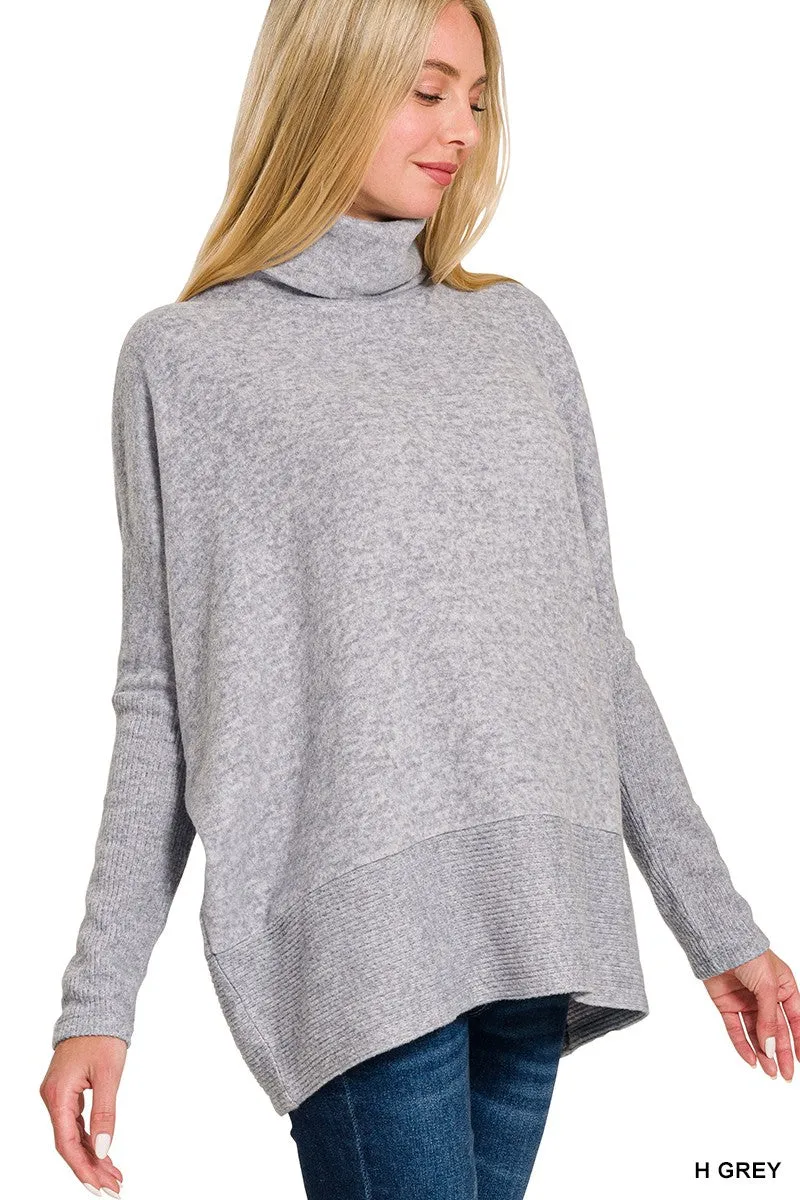 Brushed Turtleneck Top (More Colors)