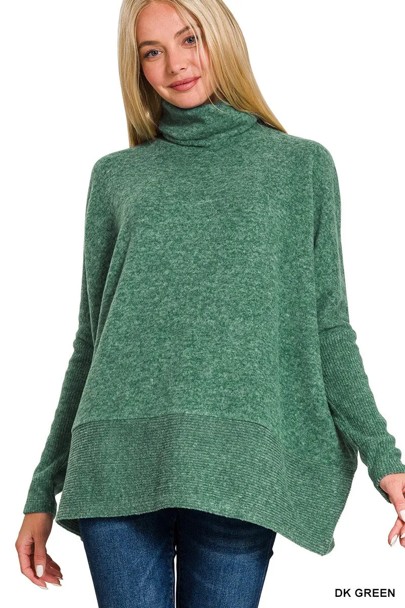 Brushed Turtleneck Top (More Colors)