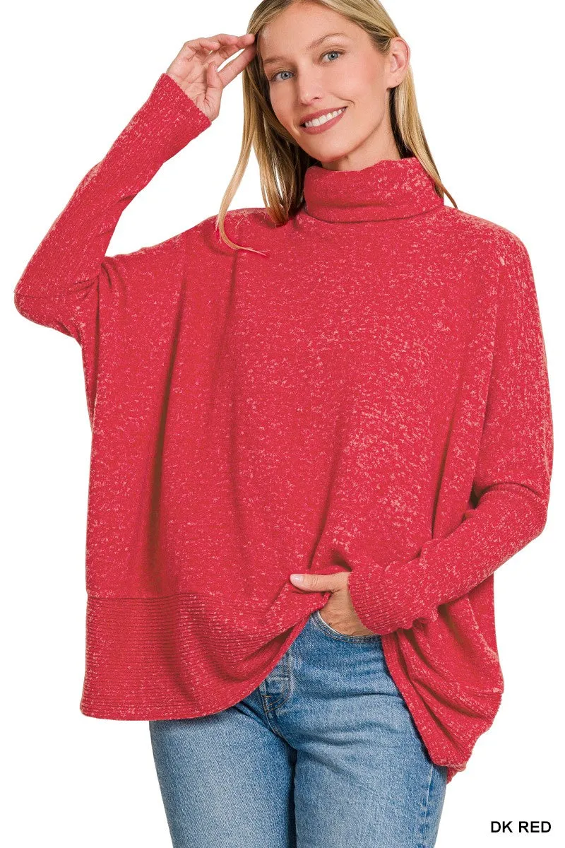 Brushed Turtleneck Top (More Colors)