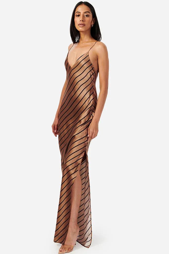 Cami NYC - Raven Gown - Nutshell Stripe