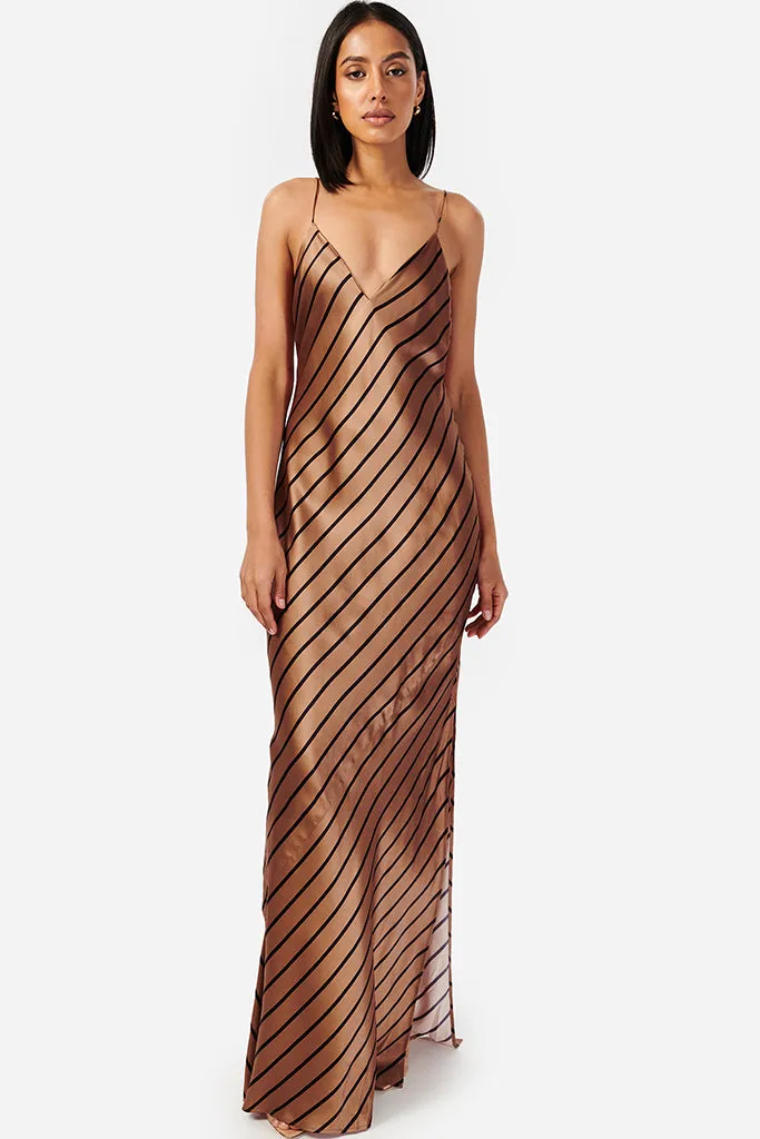 Cami NYC - Raven Gown - Nutshell Stripe