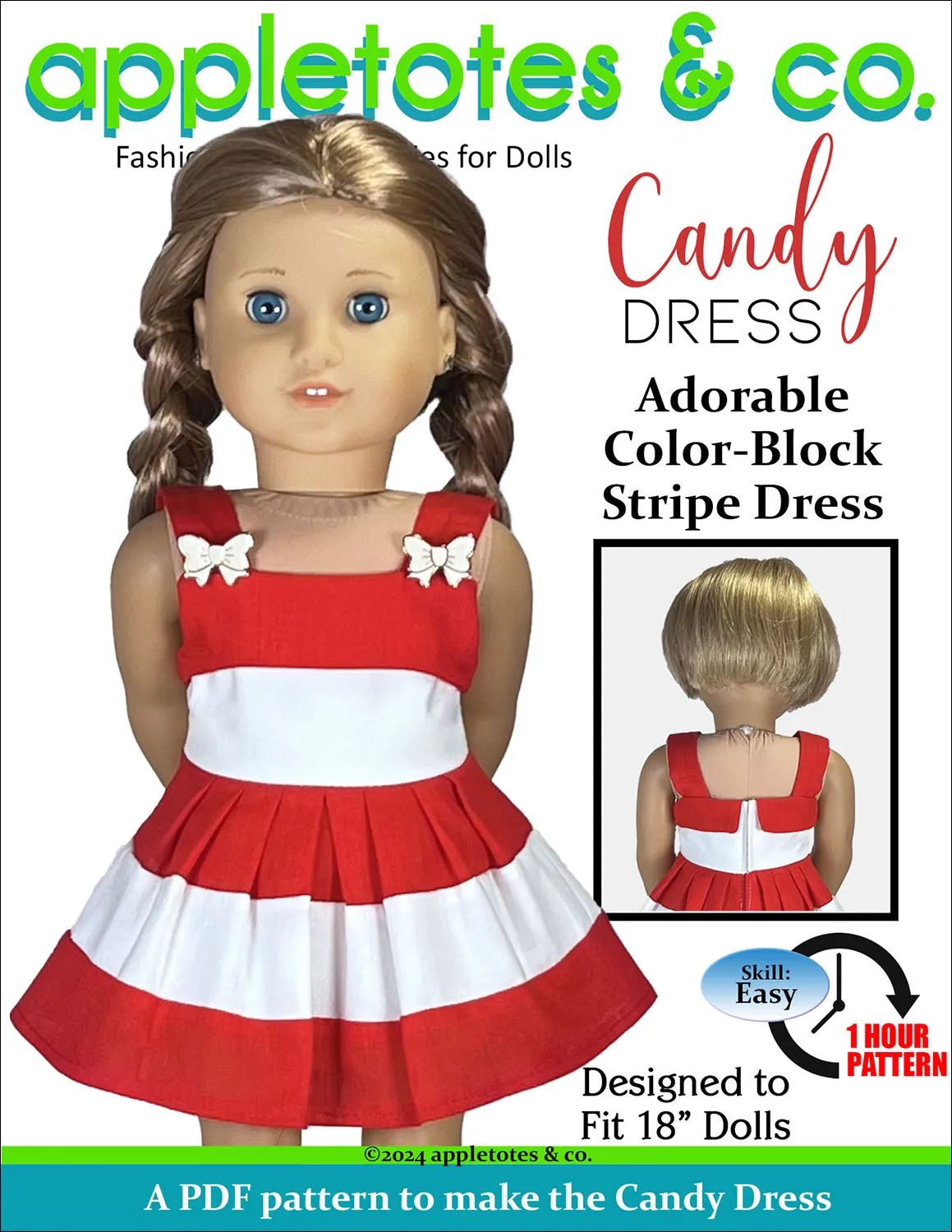 Candy Dress 18 Inch Doll Sewing Pattern