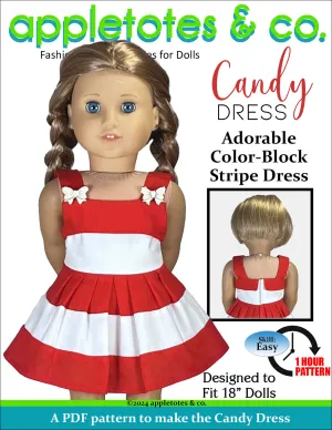 Candy Dress 18 Inch Doll Sewing Pattern