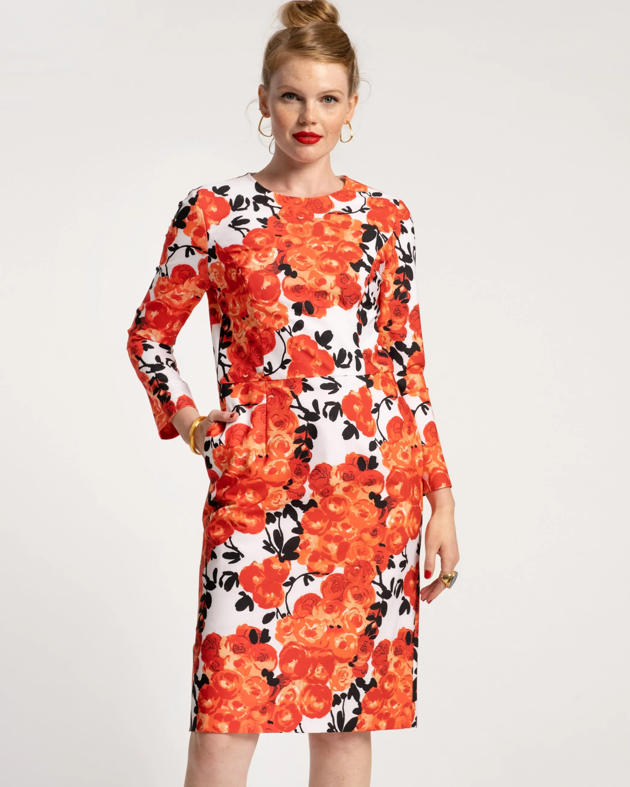 Carolyn Dress Rose Floral