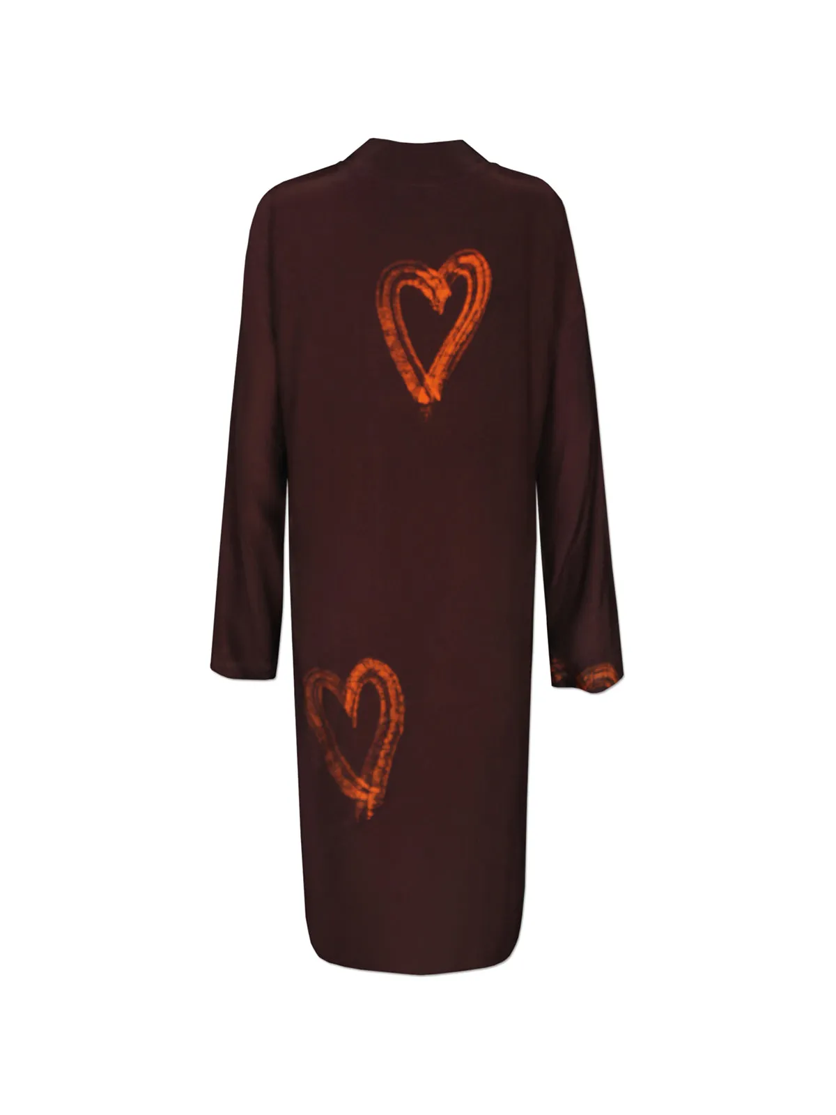 Casj Vol 2 Orange Heart Shirt Dress