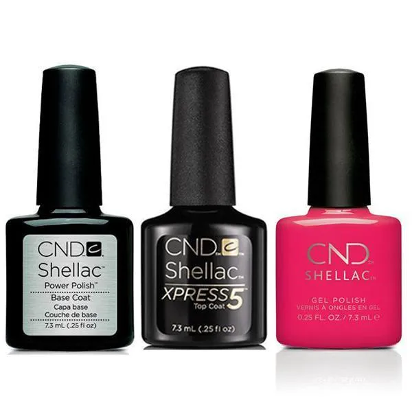 CND - Shellac Xpress5 Combo - Base, Top & Offbeat (0.25 oz)