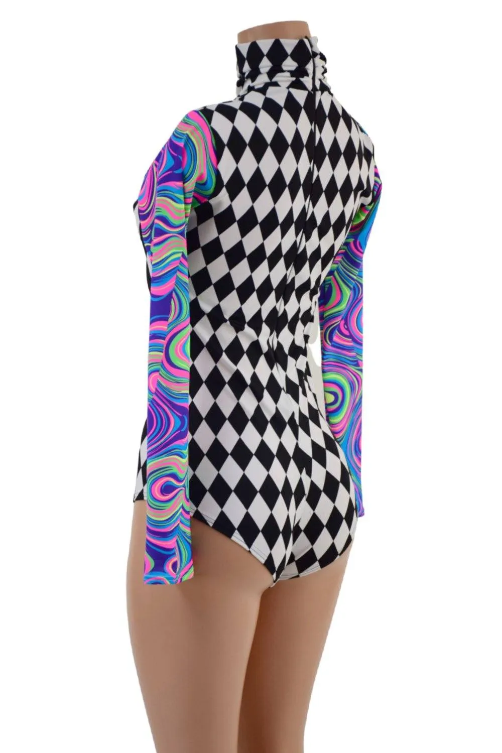 Color Blocked NEON UV Glow Romper