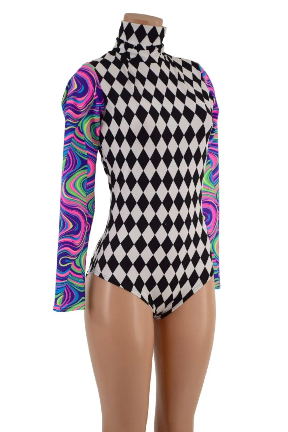 Color Blocked NEON UV Glow Romper