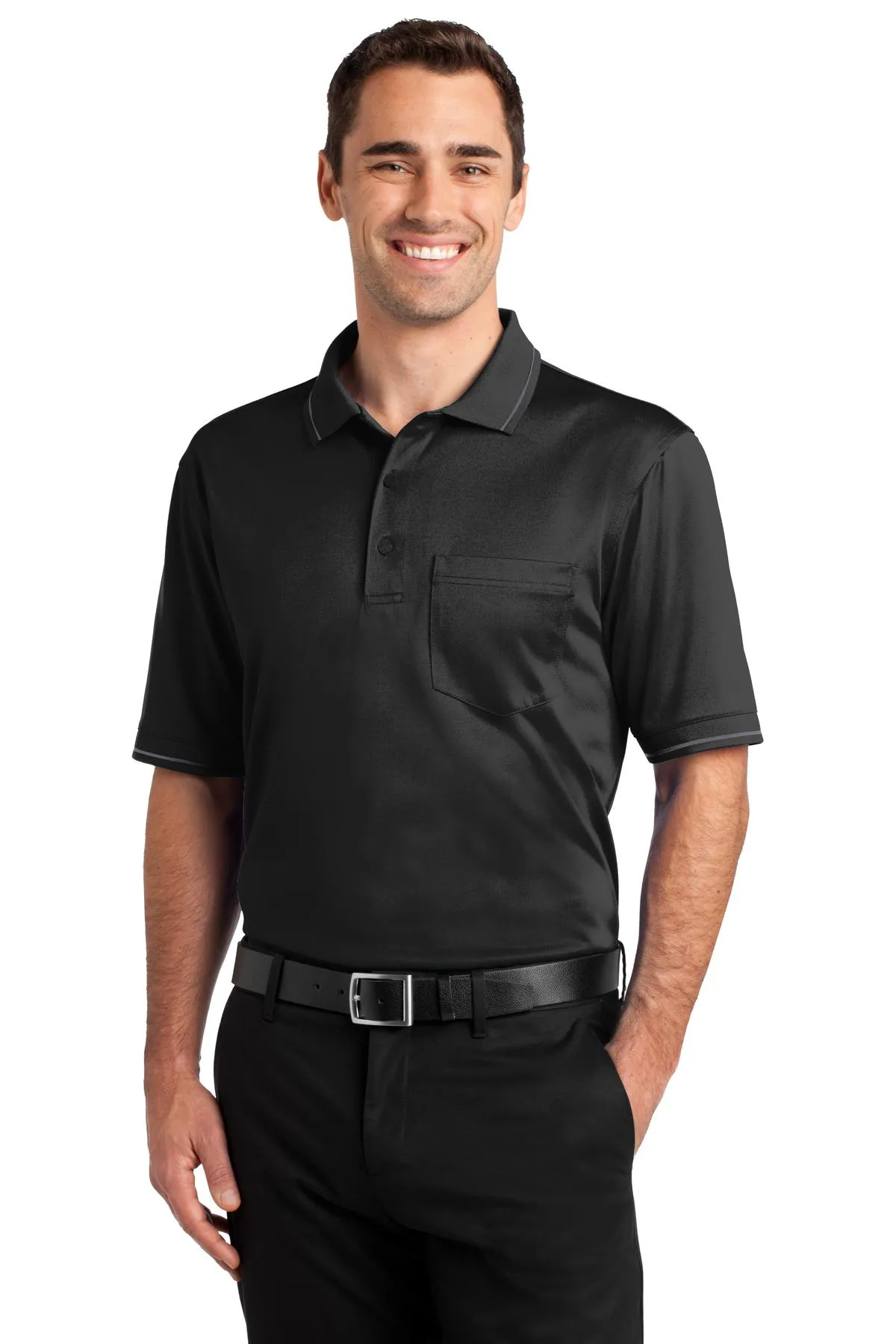 CornerStone® Select Snag-Proof Tipped Pocket Polo. CS415