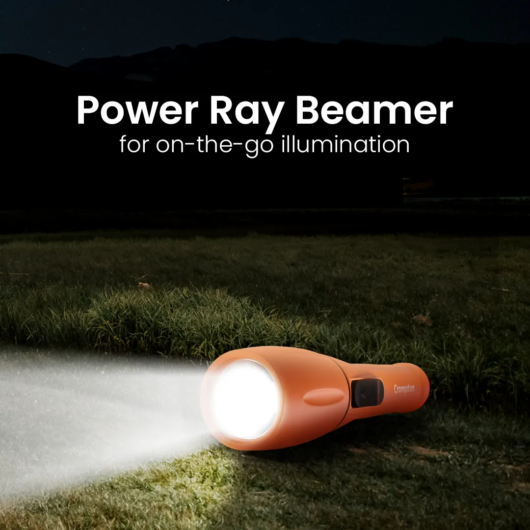 Crompton Power Ray Beamer 1W LED Torch Dry-Cell - Orange