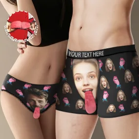 Custom Face Underwear Personalised Magnetic Tongue Underwear Sexy Lips Valentine's Day Gifts for Couple