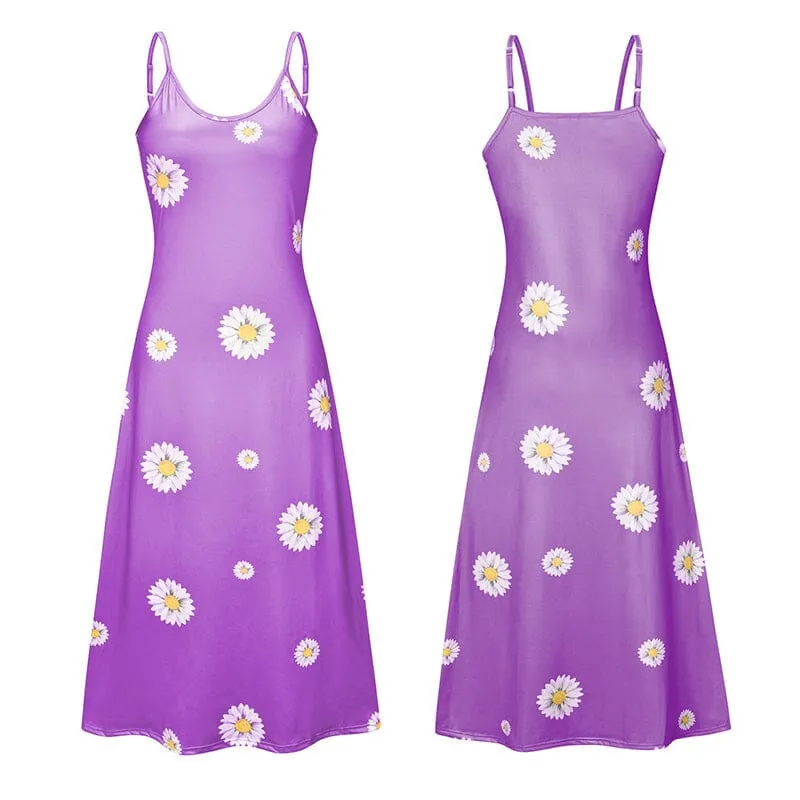 Daisy Print Slip Dress