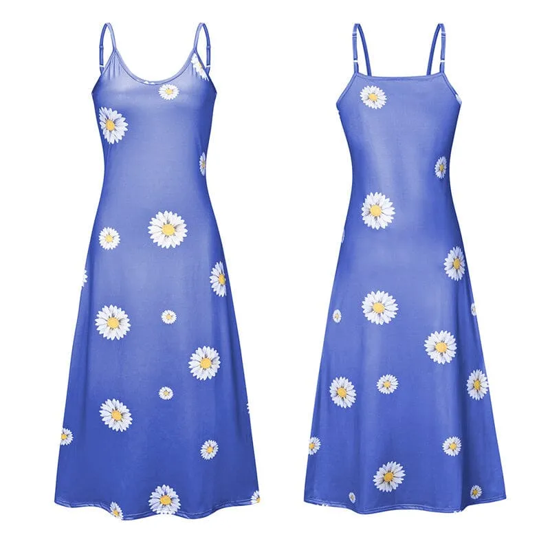 Daisy Print Slip Dress