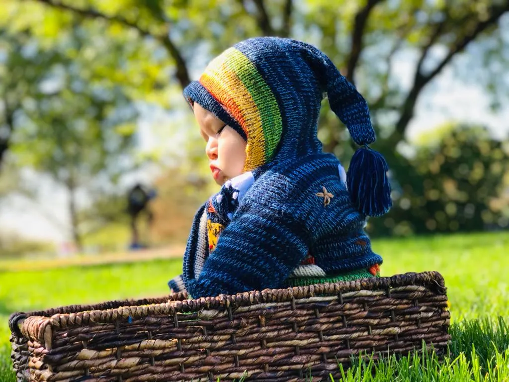 Dark Blue Organic Handcrafted Kid Sweater