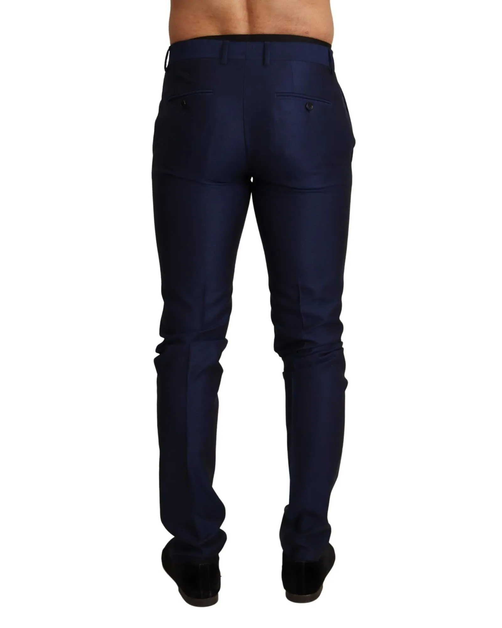 Dolce & Gabbana Classic Fit Wool Trousers - Blue