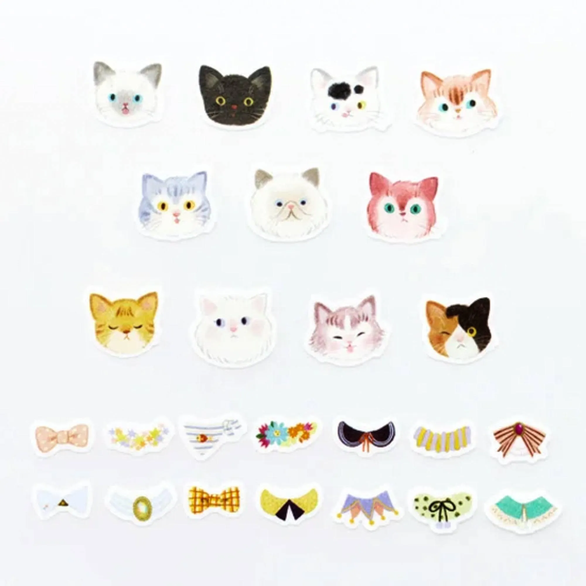 Dress-Up Cat Washi Sticker Roll Set - Bande