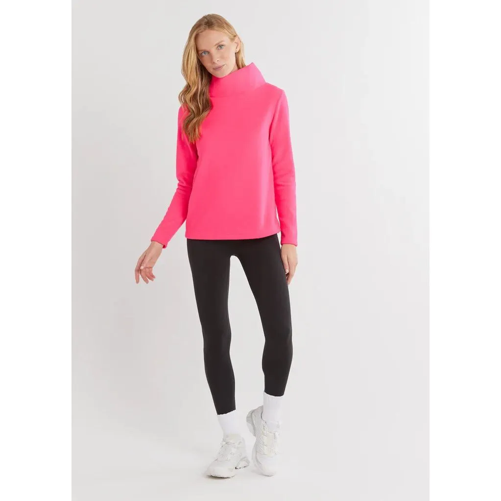 Dudley Stephens Greenpoint Turtleneck in Neon Pink - Size Medium