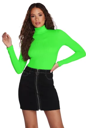 Electric Zone Neon Turtleneck