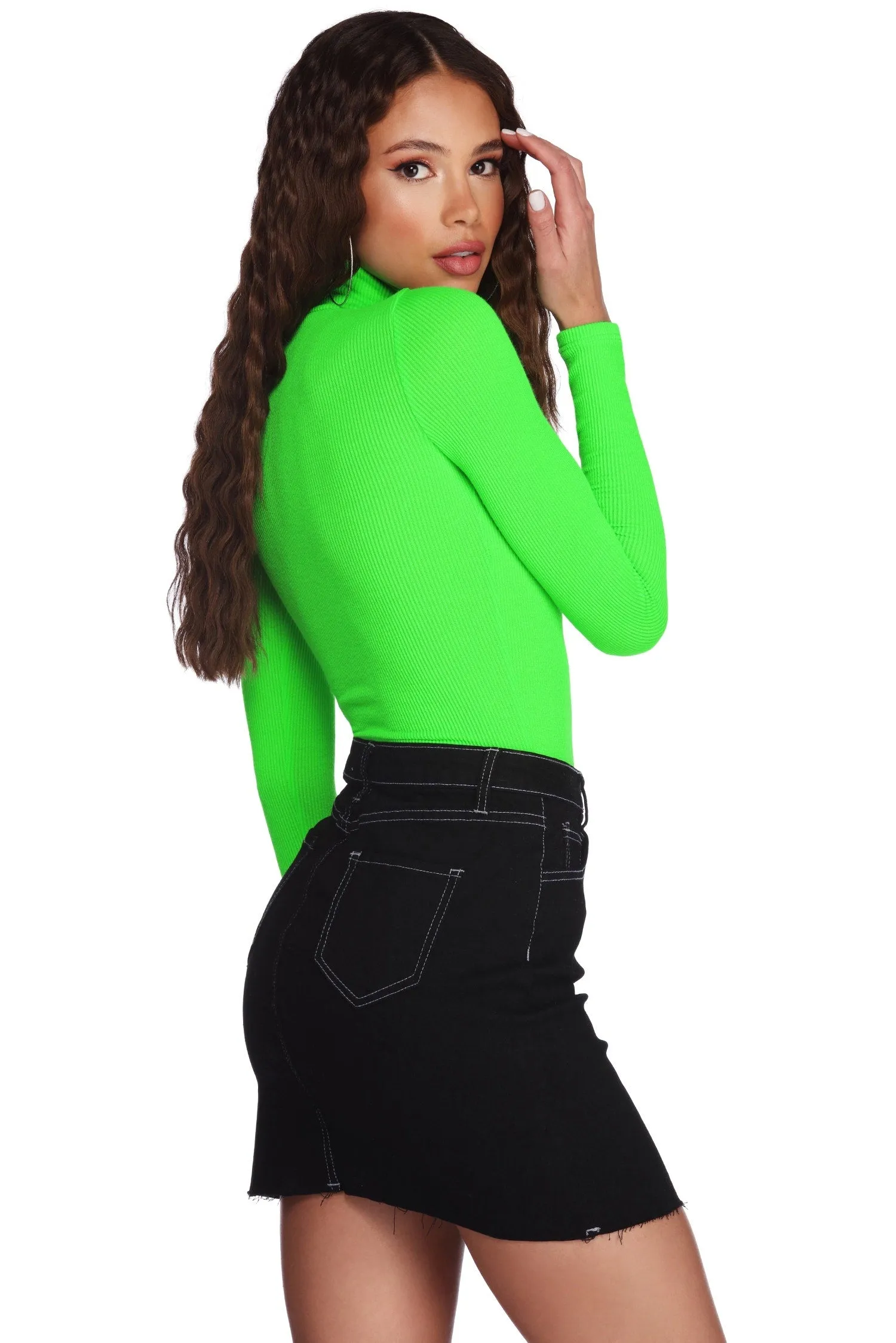 Electric Zone Neon Turtleneck