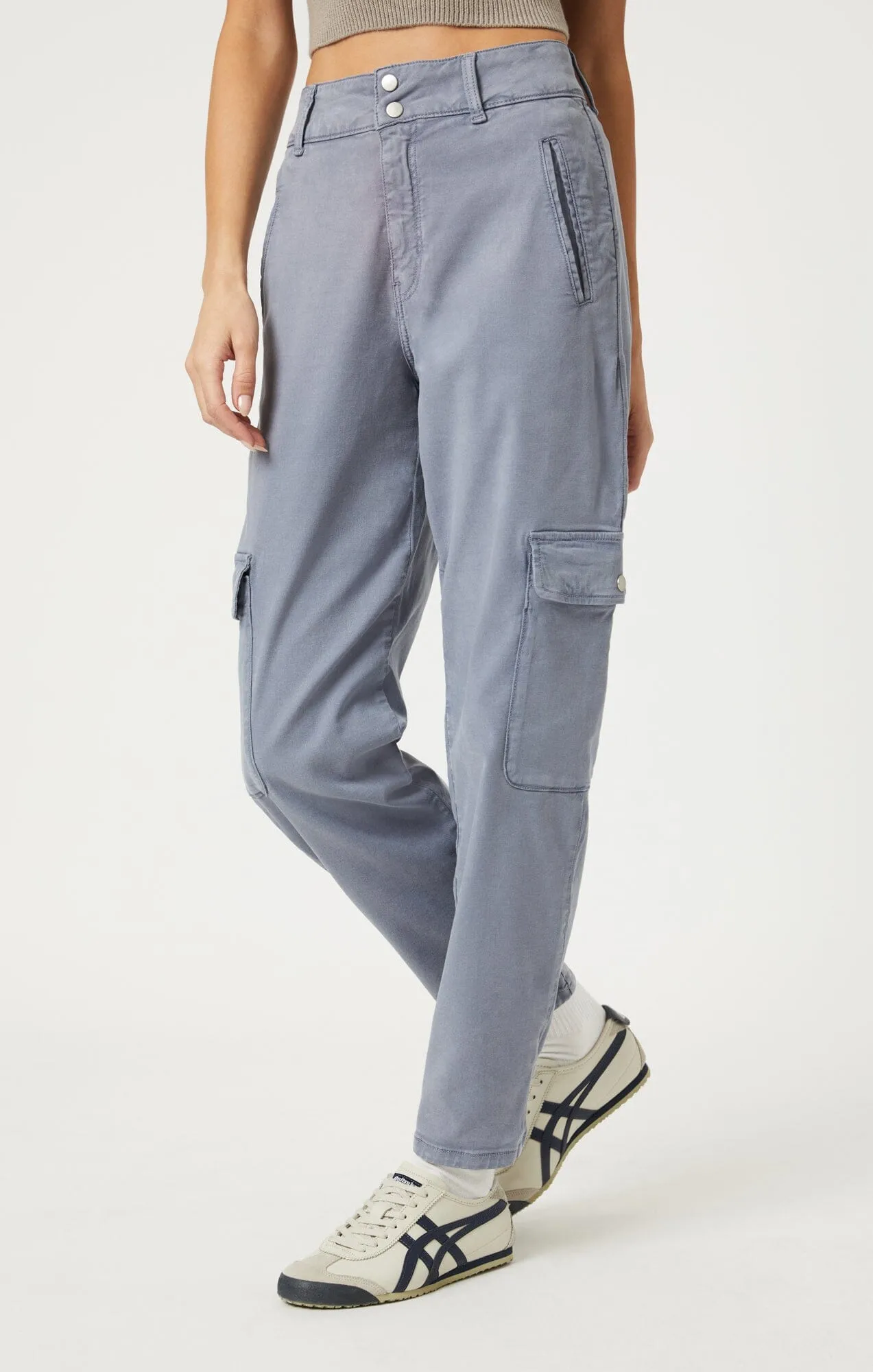 ELSIE CARGO PANTS IN FLINT STONE LUXE TWILL