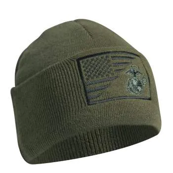 Embroidered Marines US Flag EGA Watch Cap