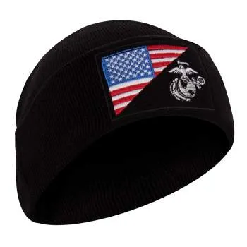 Embroidered Marines US Flag EGA Watch Cap