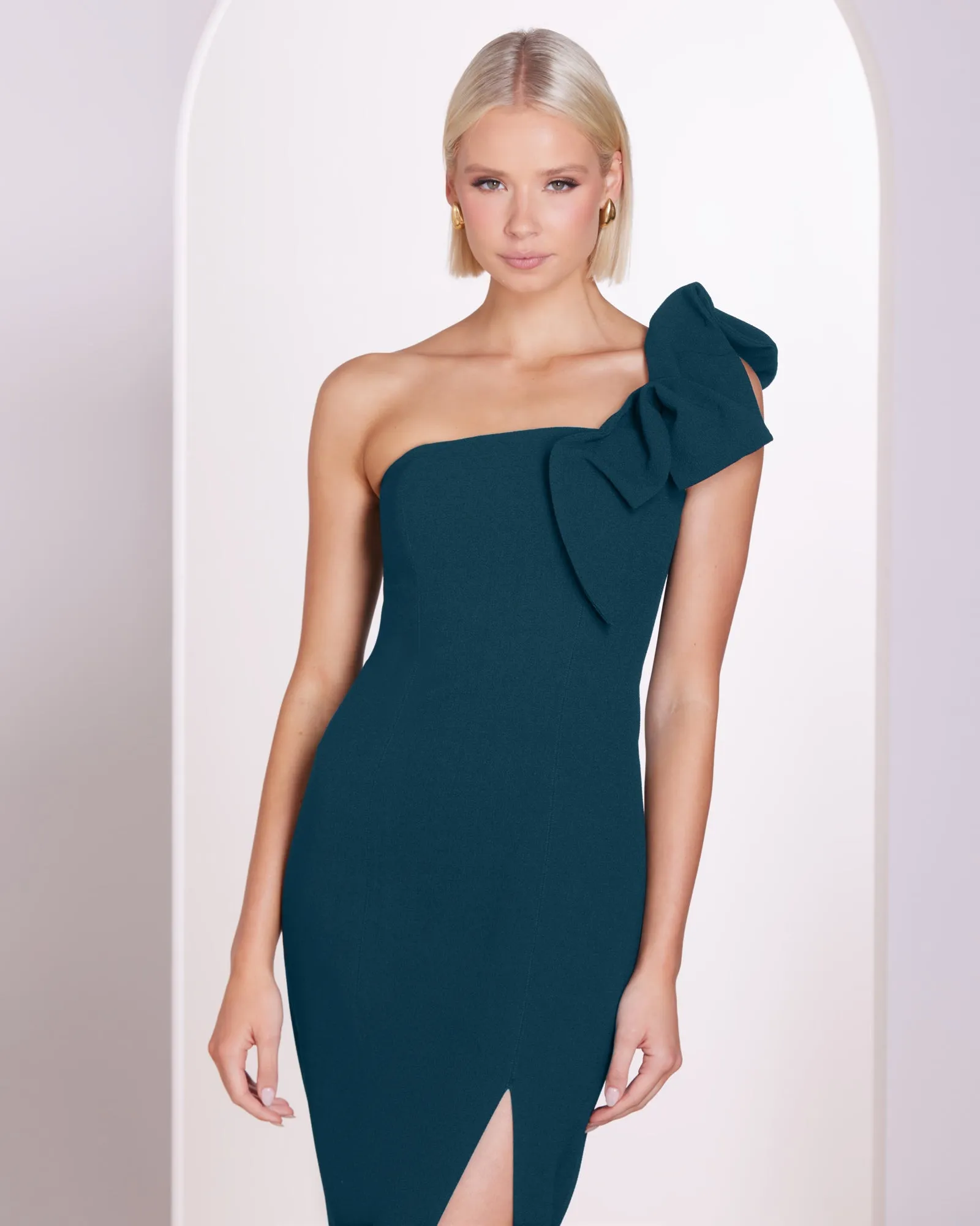 Emilie One Shoulder Midi Dress