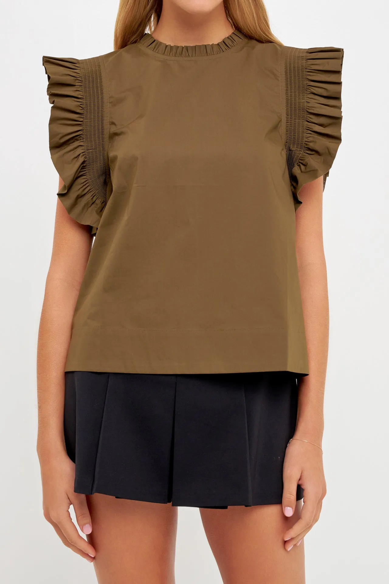 English Factory - Ruffle Sleeve Top - Sale