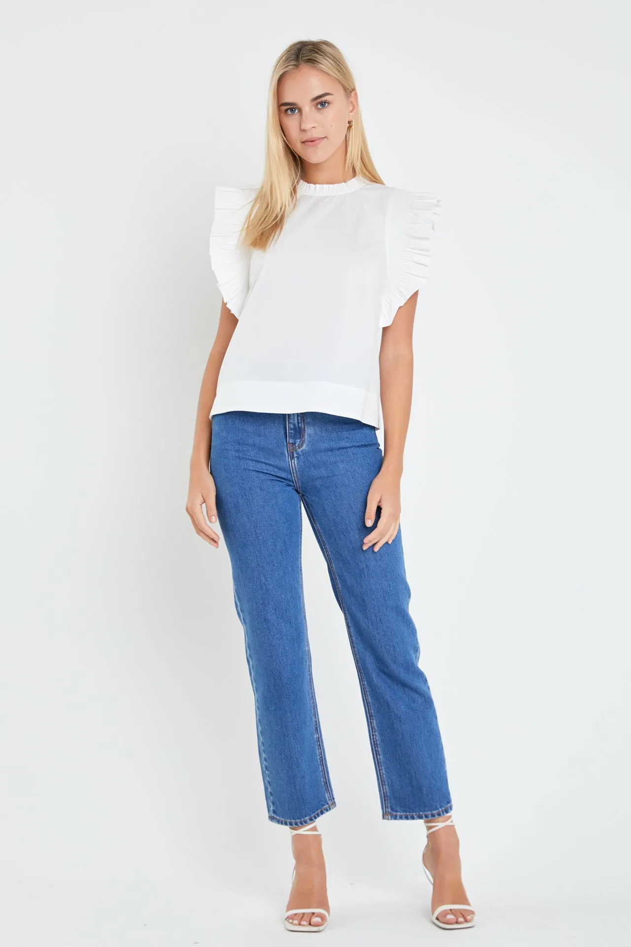 English Factory - Ruffle Sleeve Top