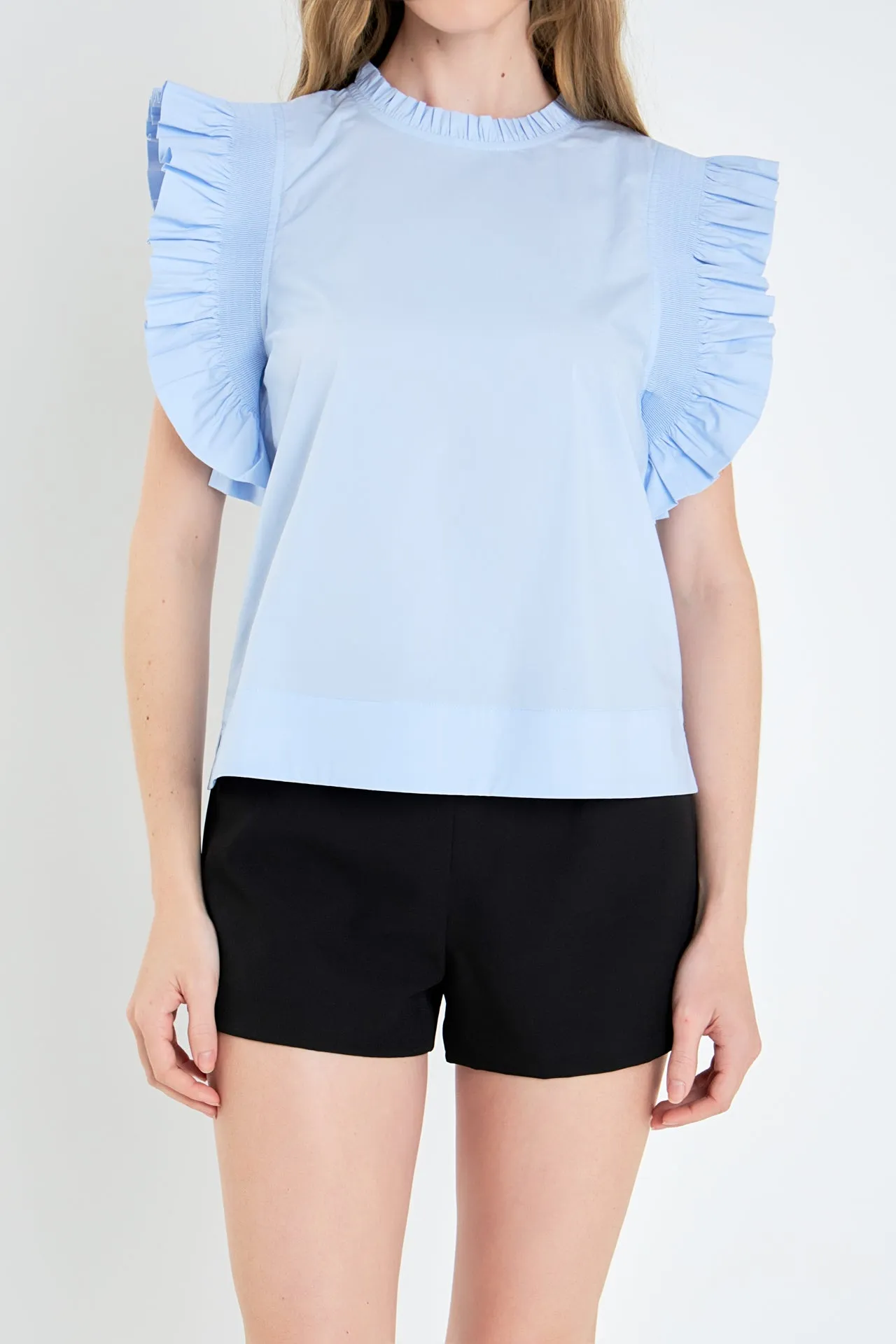 English Factory - Ruffle Sleeve Top