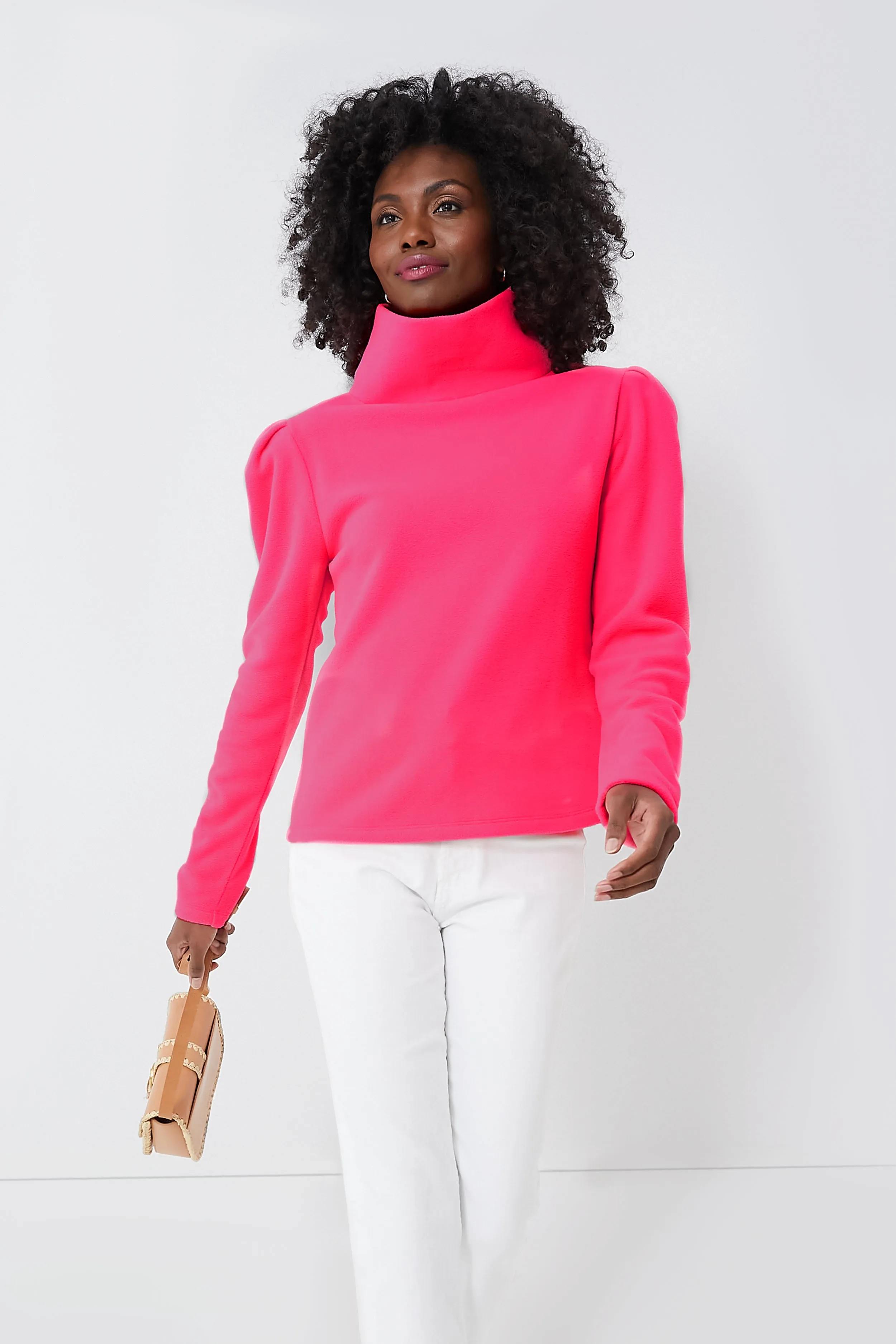 Exclusive Neon Pink Palmer Puff Sleeve Vello