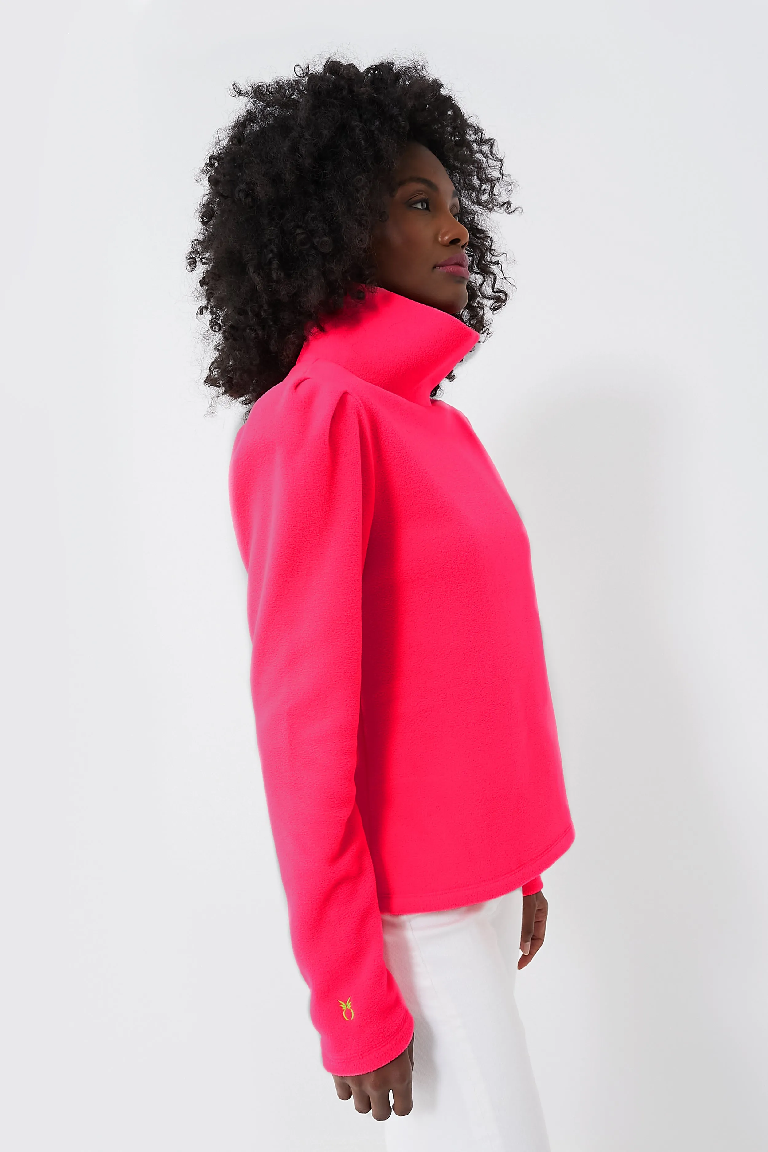 Exclusive Neon Pink Palmer Puff Sleeve Vello