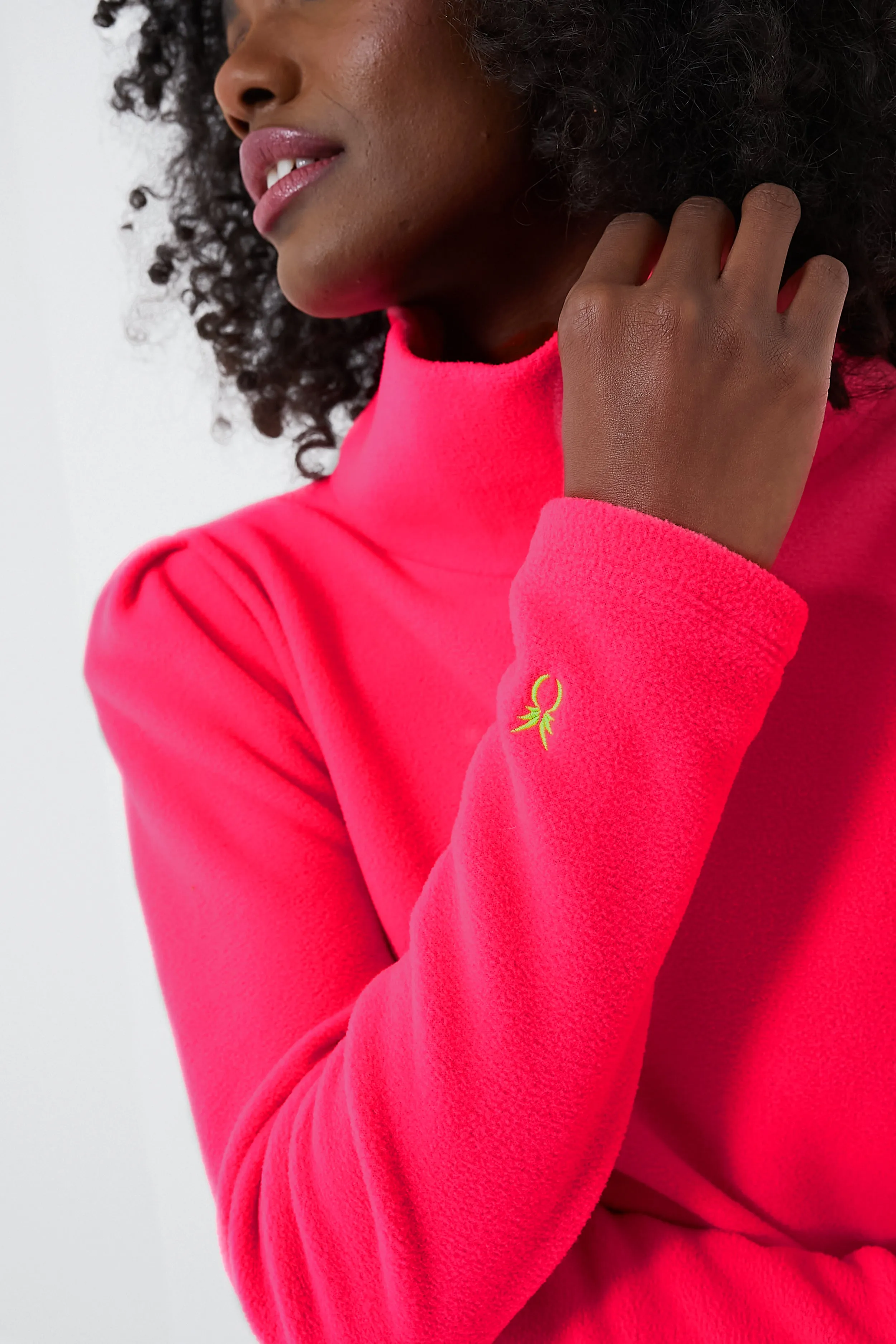 Exclusive Neon Pink Palmer Puff Sleeve Vello