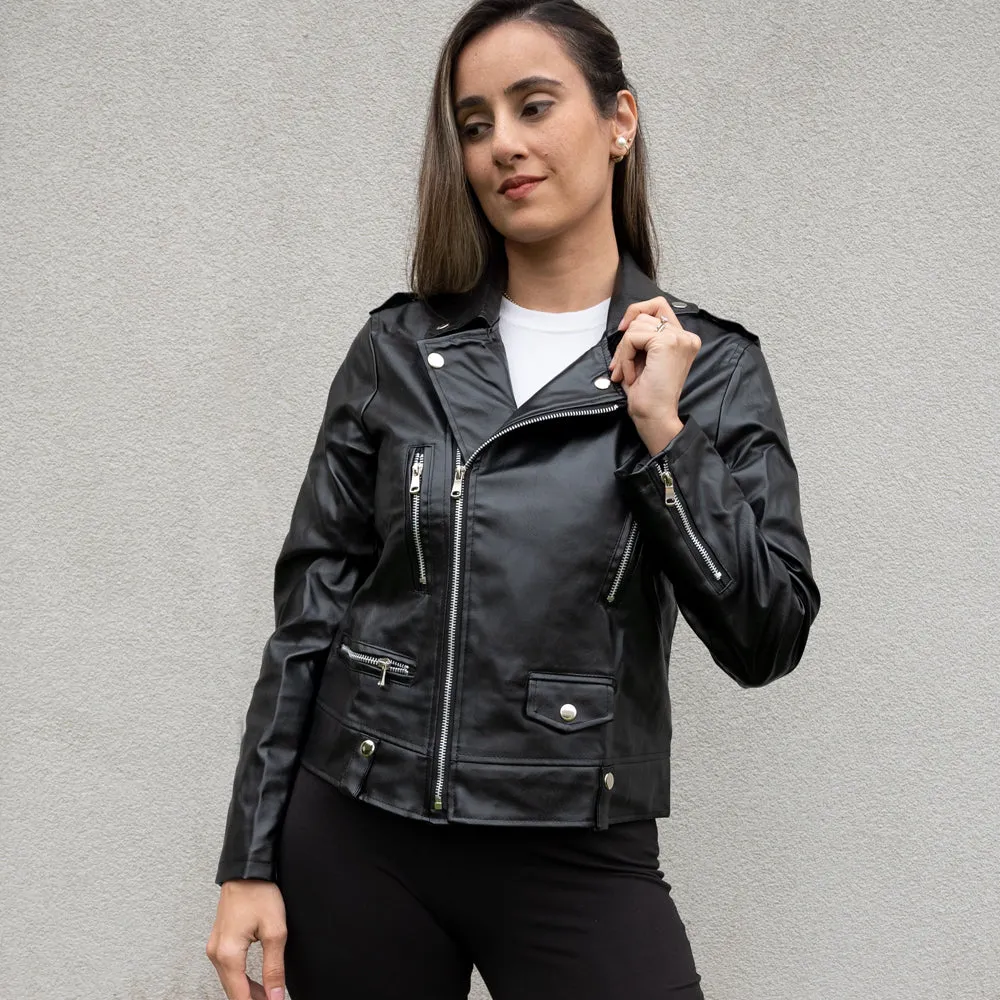 (Faux Leather) Engagement Leather Jacket Gifts