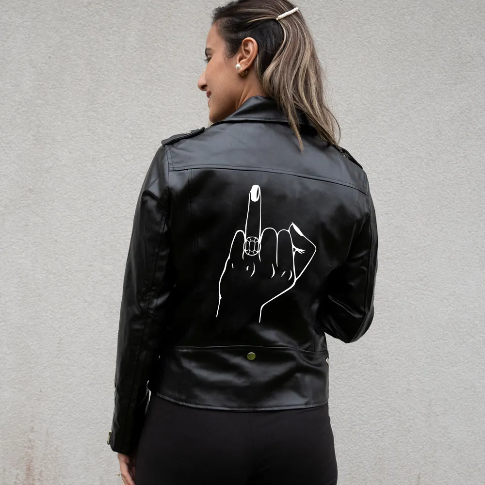 (Faux Leather) Engagement Leather Jacket Gifts